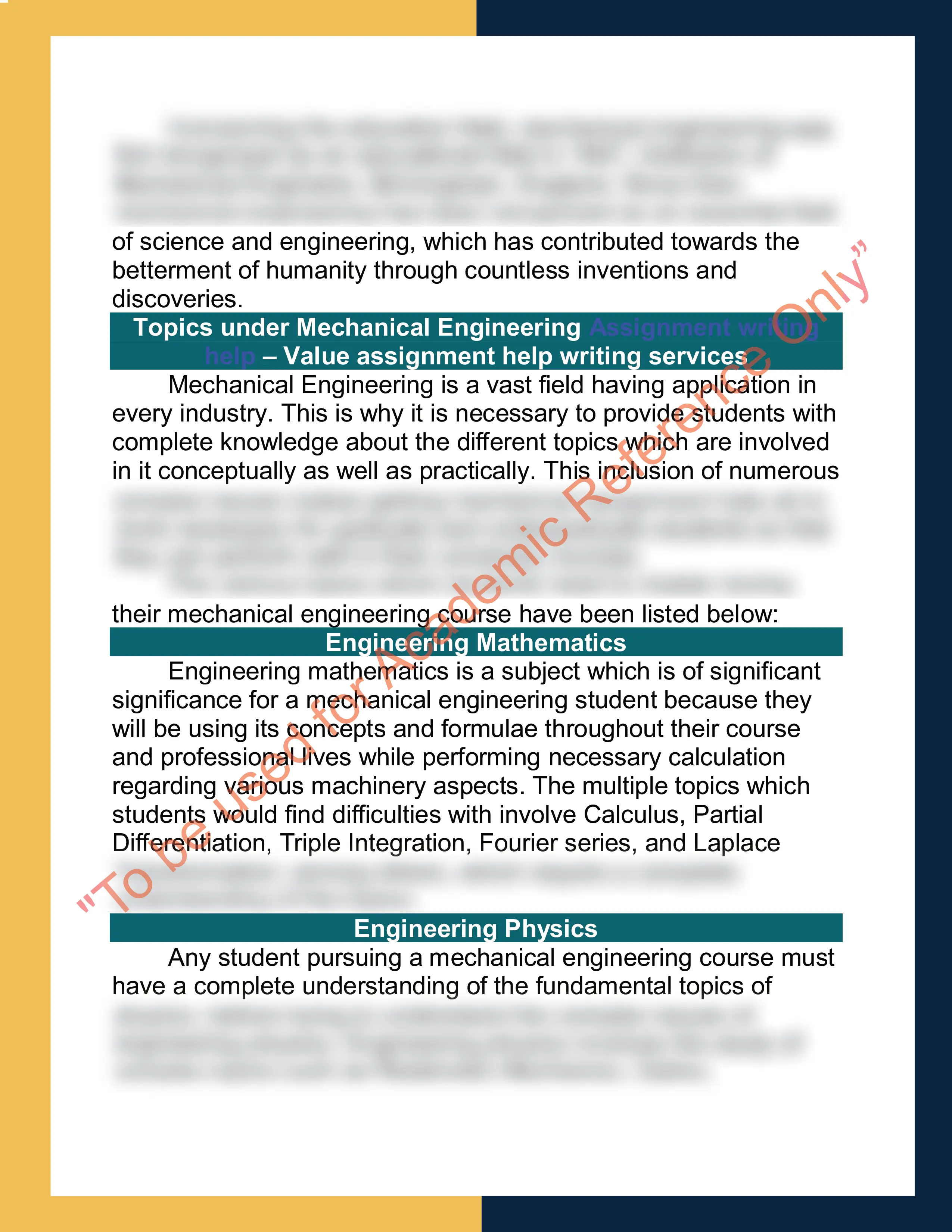 Mechanical Engineering homework help online 1